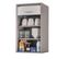 Meuble Cuisine Alu Rideau Chêne Noir Ou Blanc 2 Tablettes L 40 H 72 P 35 Cm - Coloris: Blanc