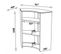 Meuble-comptoir Bar 96 Cm Noir 3 Niches - Coloris: Blanc