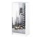 Meuble à Chaussures Blanc 7 Tablettes 21 Paires - Coloris: Scene New York 504