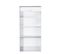 Meuble De Cuisine Haut Blanc 3 Tablettes 1 Rideau Larg 60 H 123.6 P 35 Cm