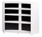 Meuble Bar Meuble Comptoir Noir Ou Blanc Face Noire 134,5 X 104,8 X 55,3 Cm - Coloris: Blanc