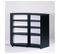Meuble Bar Comptoir D'accueil Noir 3 Tablettes 134,5 X 104,8 X 55,3 Cm - Coloris: Capitons 911