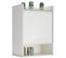 Meuble De Cuisine Blanc Rideau Noir Ou Blanc 4 Niches L 54 H 76.6 P 35.4 Cm - Coloris: Blanc