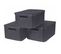 Boîtes De Rangement Style Avec Couvercle 3 PCs M Anthracite