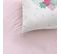 Parure De Lit Imprimée 100% Coton, Flamant Rose 140x200+63x63cm