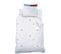 Parure De Lit Imprimée 100% Coton, Psg Retro White 240x220+2x63x63cm