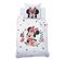 Parure De Lit Imprimée 100% Coton, Disney Home Minnie Flower 140x200+63x63cm