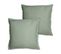 Set De 2 Taies D’oreiller Unies à Volant, Coton Lavé 65x65cm