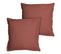 Set De 2 Taies D’oreiller Unies à Volant, Coton Lavé 65x65cm