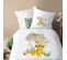 Parure De Lit Imprimée 100% Coton, Disney Home Le Roi Lion Lion Brousse 140x200+63x63cm