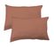 Set De 2 Taies D’oreiller Unies En Coton, Gaze De Coton 65x65cm