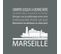 Tableau Sur Toile Marseille Gris 30x30 Cm