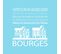Tableau Sur Toile Bourges Bleu Clair 30x30 Cm