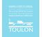 Tableau Sur Toile Toulon Bleu Clair 30x30 Cm