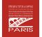 Tableau Sur Toile Paris Tour Eiffel Rouge 30x30 Cm