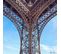 Tableau Sur Verre Synthétique Détails Tour Eiffel 90x90 Cm