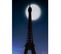 Tableau Sur Verre Synthétique Lune Et Tour Eiffel 65x97 Cm
