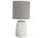 Lampe céramique H.45 cm ROZENN gris platine