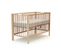 Lit Bébé Pliant En Bois Hêtre Réglable En Hauteur 60x120