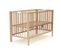 Lit Bébé Pliant En Bois Hêtre Réglable En Hauteur 60x120