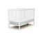 Lit Bébé Pliant En Bois Blanc Réglable En Hauteur 60x120