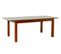 Eden - Table à Manger Rectangulaire Marron Rallonge 160/200cm Bois Mindi