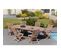 Harris - Table De Jardin 8/10 Personnes - Ovale Extensible 180/240*100 Cm En Bois Teck Brut