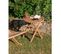 Harris - Table Pique Nique De Jardin Ronde 50x50cm En Bois Teck