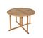 Harris - Table De Jardin Ronde 4/5 Personnes - à Rabats Papillon En Bois Teck