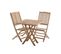 Harris - Table De Jardin 2 Personnes, Carrée Pliante 70x70cm En Bois Teck