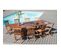 Hanna - Table De Jardin 10/12 Personnes - Rectangulaire Double Extension 200/300 X 120 Cm En Bois T