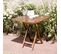 Hanna - Table De Jardin 2 Personnes - Carrée Pliante 70x70cm En Bois Teck Huilé