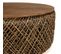 Alida - Table Basse Ronde 100x100cm En Tissage De Fibre De Cocotier