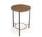 Alida - Table D'appoint Ronde 3 Pieds En Métal Noir