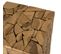 Suzy - Table D'appoint Marron Carrée 30x30cm Mosaïque Bois Teck