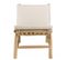 Will - Fauteuil Lounge En Branches De Teck Naturel Coussin Blanc Will