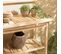 Will - Console Double Plateau En Branches De Teck Naturel