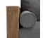 Andrian - Canapé 3 Places Bois Pin Recyclé Marron Tissu Gris