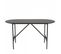 Daly - Table Basse Ovale Noire 70x35cm Piètement Métal