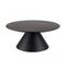 Daly - Table Basse Ronde Noire 78x78cm Pied Conique Métal