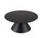 Daly - Table Basse Ronde Noire 78x78cm Pied Conique Métal