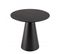 Daly - Table D'appoint Ronde Noire 50x50cm Pied Conique Métal