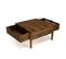 Alix - Table Basse Carrée 70x70cm En Bois De Manguier 2 Tiroirs Ajourés