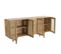 Isa - Buffet Marron 5 Portes Bois De Manguier Et Cannage Couleur Naturelle