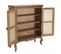 Isa - Meuble Marron 2 Portes Bois De Jamelonier Et Cannage Couleur Naturelle