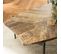 Kiara - Table Basse Bords Concaves 135x75cm En Bois Recyclé