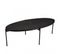 Basile - Table Basse Ovale 131x65cm Noire Effet Pierre Pieds En Métal