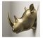 Jonas - Décoration Sculpture Rhinocéros Aluminium Doré