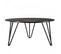 Jonas - Table Basse Ronde 75x75cm Aluminium Noir Pieds Épingles Métal Noir