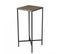 Jonas - Table D'appoint Carrée Aluminium Doré Et Noir Pieds Métal